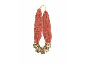Multi Strand Beaded Necklace - #D