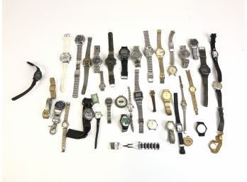 Large Lot Of Wrist Watches - #D