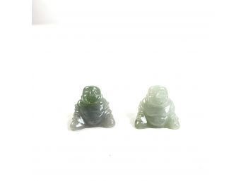Set Of 2 Jade Buddha Pendants - #A