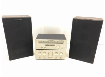 Marantz Silver Front Stereo System - Tuner Model 2020, Amplifier Model 1060B & Speakers - #R3