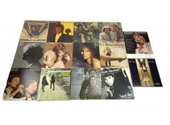 Lot Of 14 LP Vinyl Records - Linda Ronstadt, Rod Stewart, Simon & Garfunkel, Kenny Rogers & More - #W3-8