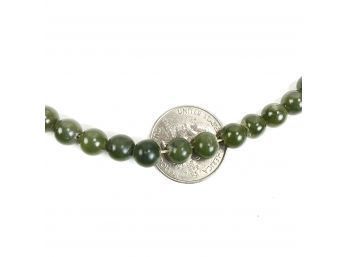 Jade Beaded Necklace, Need To Be Restrung - #A