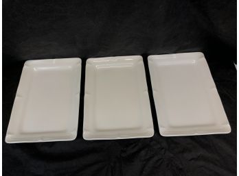Set Of 3 Mikasa French Countryside Platters, Oven To Table, Microwave, Dishwasher Safe - Made In Italy - #S2