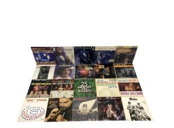 Lot Of 20 Jazz Records - King Oliver, Ames Brothers, 'Doc' Evans, Al Hirt, Great Trumpets  - #RR2-26