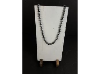 Snowflake Obsidian Beaded Necklace - #B