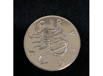 Franklin Mint Bronze Scorpio Zodiac Coin Medallion - #B-R3