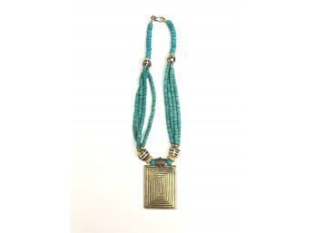 Costume Faux Turquoise Necklace - #C