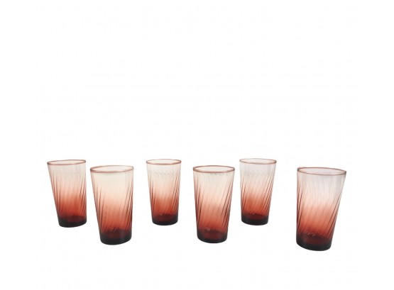 1960s Cranberry Drinking Glasses - #S11