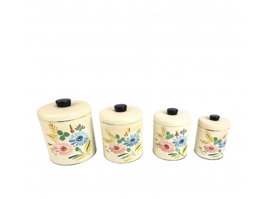 1950s Ransburg Genuine Hand Painted Canister Set - #R3
