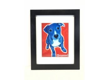 Framed Blue Dog Print - #AR2