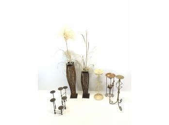 Metal Art Candle Holders & Decorative Vases - #LR2