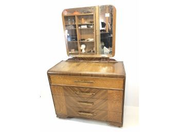 Mid Century Johnson Carper Furniture Mirror Top Dresser - #RR1