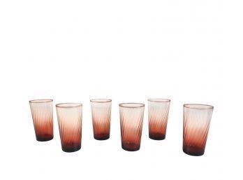 1960s Cranberry Drinking Glasses - #S11