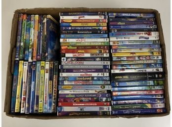 Lot OF 50 DVDs - Dumbo, Muppets, Looney Tunes, Nanny McPhee, Sponge Bob, Brother Bear - #S3-R3