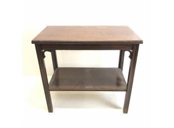 Vintage 1960s Wood Side Table - #LR1