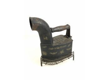 Antique 1852 Cummings Cast Iron Sad Iron & Trivet - #S13-1