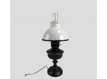 Vintage Toleware Hurricane Lamp, WORKS - #BS