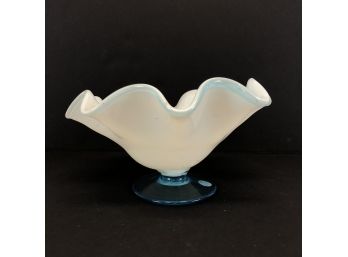 Scalloped Edge Art Glass Dish - #BS