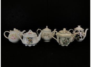 English Teapot Lot - Indian Tree, Queen's, Price Kensington Potteries, Sadler - #S6