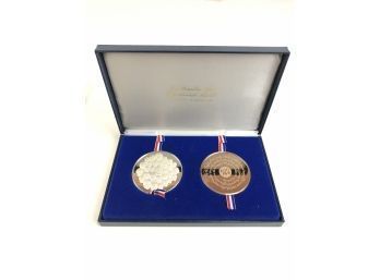 Franklin Mint Bicentennial Silver & Bronze Medals - #A-R1