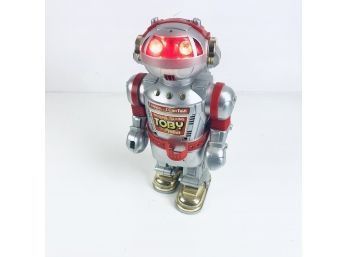 Vintage 1986 New Bright Walking Talking Toby Robot - #S4-2
