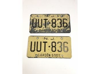 Vintage NJ License Plates - #B-3