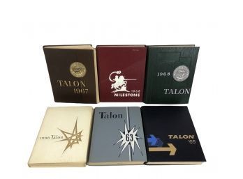 Lot Of 6 Vintage Talon Yearbooks, Wylie E. Groves High School, 1963-1968 - #S13-1