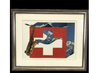 Swiss Alps Collage Art - #AR1