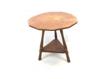 Signed Cushman Vintage Dodecagon Lamp Table - #LR1