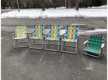 Vintage Retro Aluminum Lawn, Beach Chairs - #S10-4