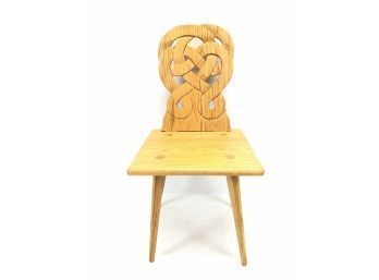 Hand Carved Scandinavian Baroque Board Chair - #LR1