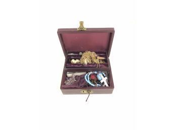 Jewelry Box With Mixed Lot Of Costume Jewelry - #D