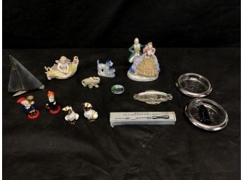 Mixed Trinket Lot: Siamese Cat S&P Shakers, Figurines, Ash Trays & More - #S1-2