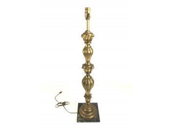 Venetian Gilt Wood & Marble Table Lamp, WORKS - #S13-2