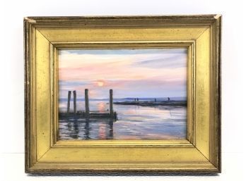2003 Signed Nancy Pinney 'Sunset Menemsha' Oil Painting - #S2-2