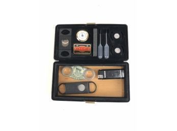 Csonka Cigar Kit In Black Case, Ronson Lighter - #S6-3