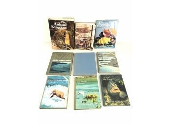Wildlife Book Lot: Encyclopedia Of Fishing, Marine Life & More - #S3-3