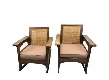 Mission Oak Arts & Crafts Rocking Chair & Arm Chair - Possibly Limbert Or Lifetime - #RR1