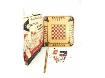 Vintage 1967 Carrom Game Board With Original Box - #AR1