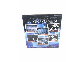 Limited Edition 6-in-1 Glass Game Set - Chess, Backgammon, Checkers, Dominoes, Poker, Cards - #S8-6