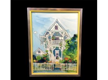 Signed Ann Irwin Key West, Florida Oil Painting On Canvas - #AR1