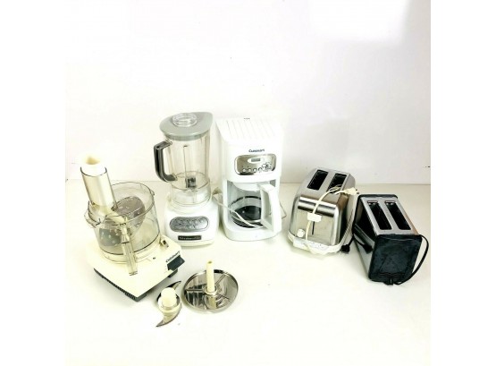 KitchenAid & Cuisinart Food Processor, Blender, Coffee Pot & Toasters - #S10-1