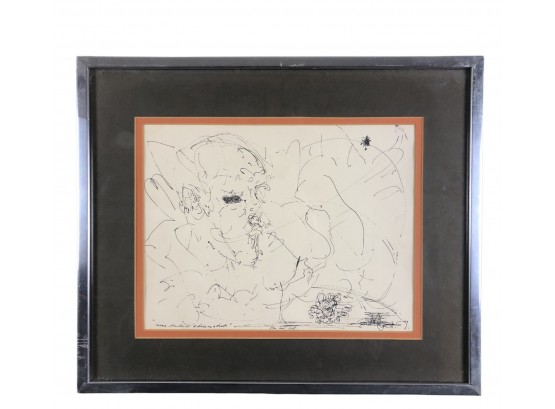1967 Abstract Drawing, Artist Signed - #AR1