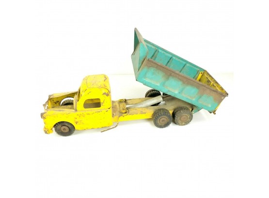 Vintage 1950s Structo Toys Pressed Steel Hydraulic Dump Truck - #S2-1