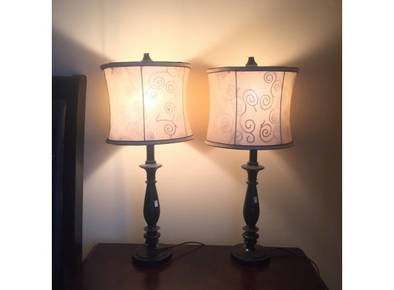 Pair Of Table Lamps, WORKS - PICKUP SATURDAY ONLY IN WURTSBORO, NY