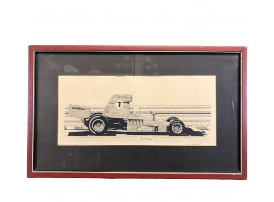 Pencil Signed Claude P. Miller Race Car Print - #AR2