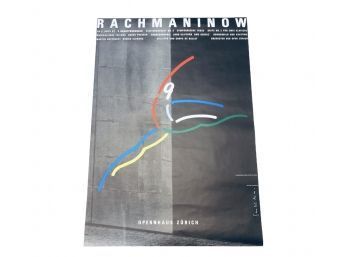1987 RACHMANINOW Opernhaus Zurich Poster, Signed By Karl Domenic Geissbuhler - #S6-4