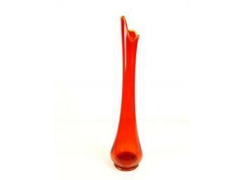 Red Art Glass Vase - #BS