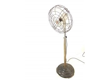 Vintage Metal Whirl-Wind Pedestal Fan, WORKS - #LR1