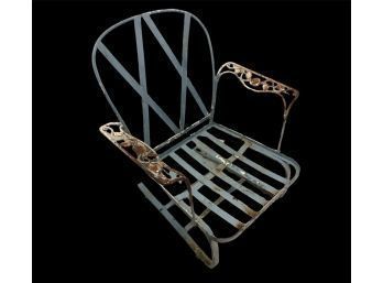 Vintage Wrought Iron Patio Chair, Possibly Woodard - #LR2